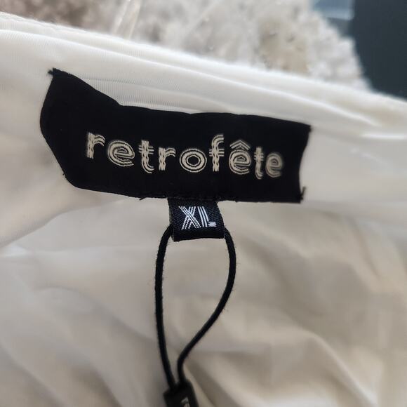 Retrofete Carnegie Sequin Dress in Crystal White Size XL NWT Beaded - Picture 11 of 13